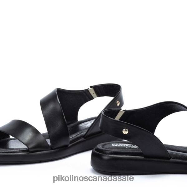 CALELLA flat sandals with leather straps Women Black 4604J4 Pikolinos Footwear