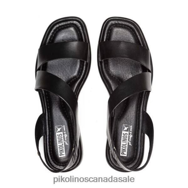 CALELLA flat sandals with leather straps Women Black 4604J4 Pikolinos Footwear