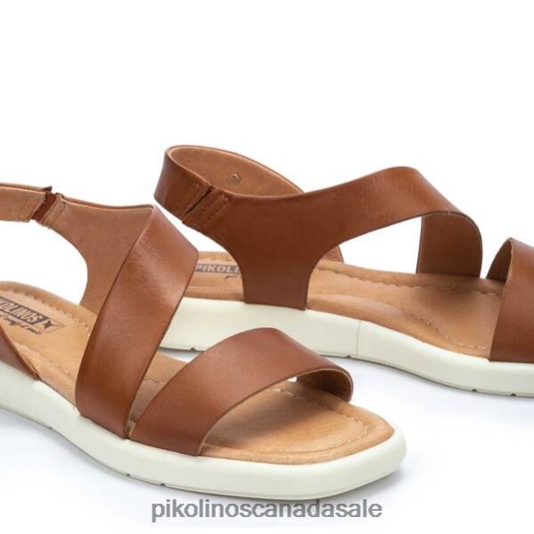 CALELLA flat sandals with leather straps Women Brandy 4604J5 Pikolinos Footwear
