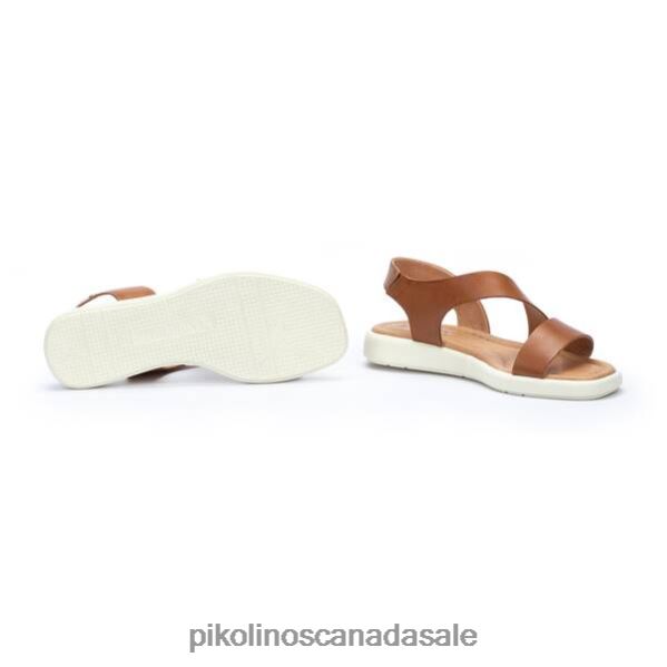 CALELLA flat sandals with leather straps Women Brandy 4604J5 Pikolinos Footwear