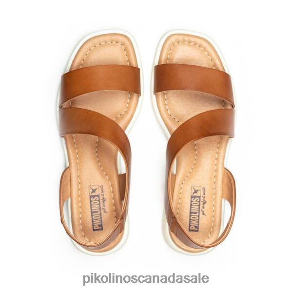 CALELLA flat sandals with leather straps Women Brandy 4604J5 Pikolinos Footwear