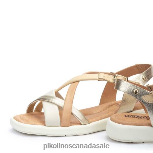 CALELLA flat sandals with metallic straps Women Carrara 4604J10 Pikolinos Footwear