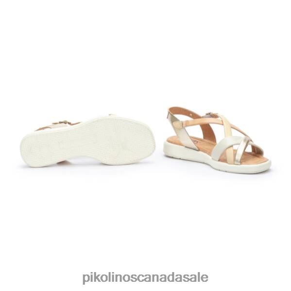 CALELLA flat sandals with metallic straps Women Carrara 4604J10 Pikolinos Footwear