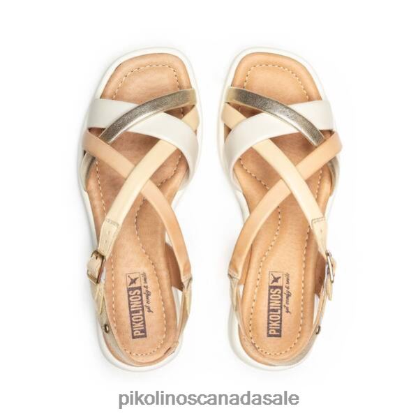 CALELLA flat sandals with metallic straps Women Carrara 4604J10 Pikolinos Footwear