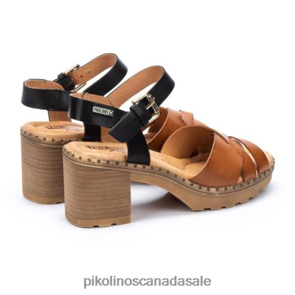 CANARIAS sandals with heel and braided vamp Women Brandy 4604J78 Pikolinos Footwear