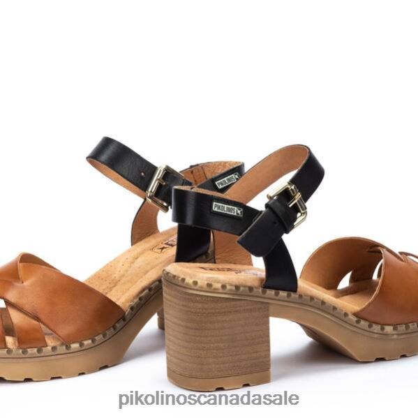 CANARIAS sandals with heel and braided vamp Women Brandy 4604J78 Pikolinos Footwear