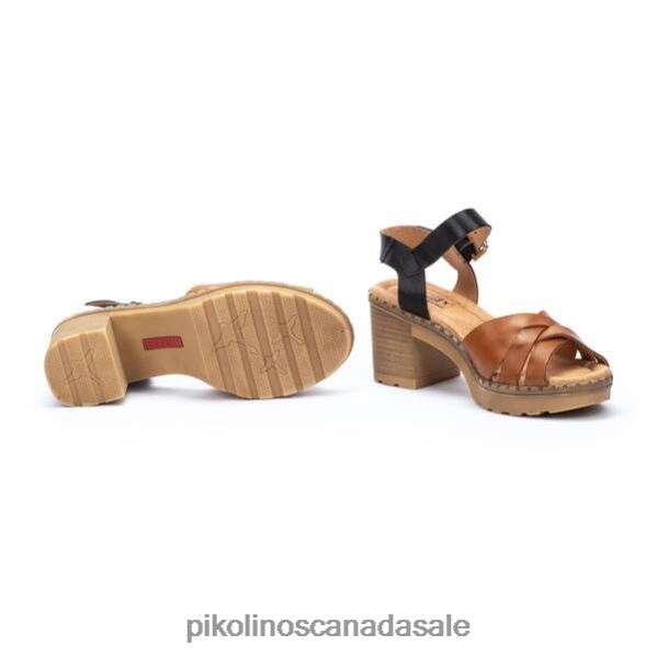 CANARIAS sandals with heel and braided vamp Women Brandy 4604J78 Pikolinos Footwear