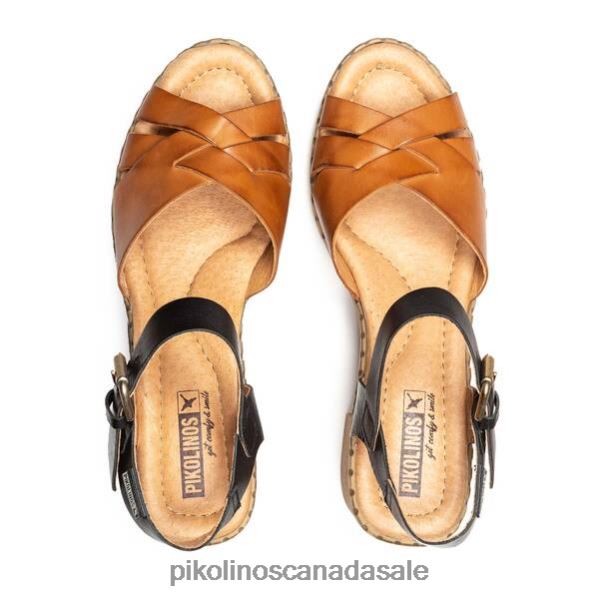 CANARIAS sandals with heel and braided vamp Women Brandy 4604J78 Pikolinos Footwear