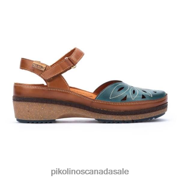GRANADA leather sandals with hook-and-loop strap Women River 4604J147 Pikolinos Footwear