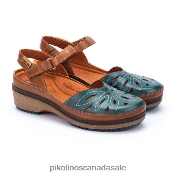GRANADA leather sandals with hook-and-loop strap Women River 4604J147 Pikolinos Footwear