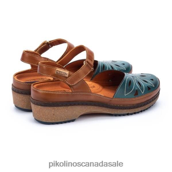 GRANADA leather sandals with hook-and-loop strap Women River 4604J147 Pikolinos Footwear