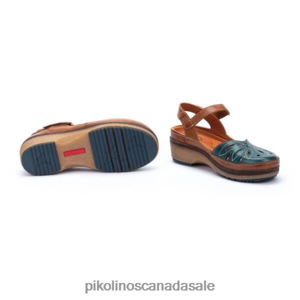 GRANADA leather sandals with hook-and-loop strap Women River 4604J147 Pikolinos Footwear
