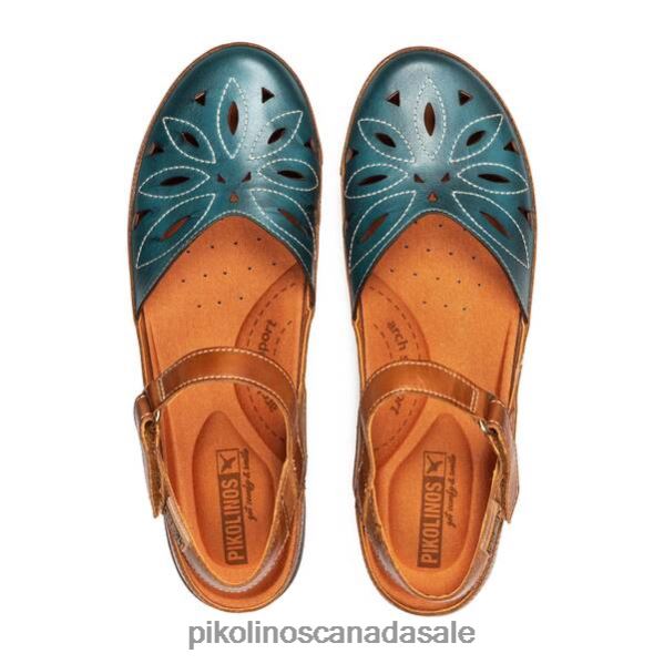 GRANADA leather sandals with hook-and-loop strap Women River 4604J147 Pikolinos Footwear