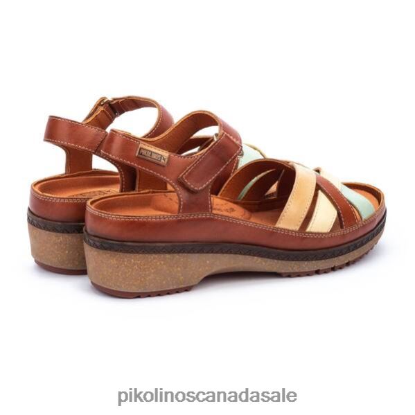GRANADA sandals with multicolor straps Women Brick 4604J122 Pikolinos Footwear