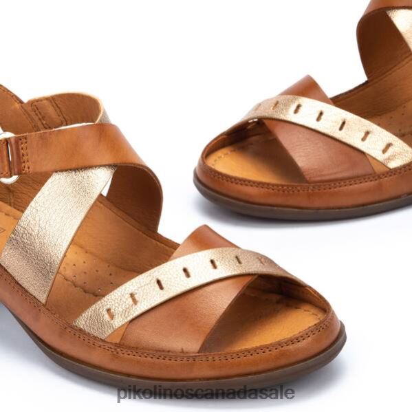 HUELVA Huelva wedges with bandeau strap Women Brandy 4604J701 Pikolinos Footwear