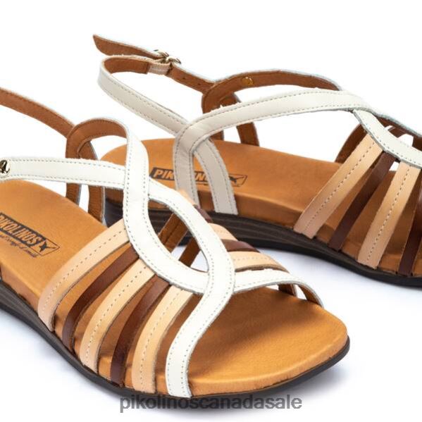 IBIZA multi-coloured sandals with wedge and ankle strap Women Nata 4604J698 Pikolinos Footwear