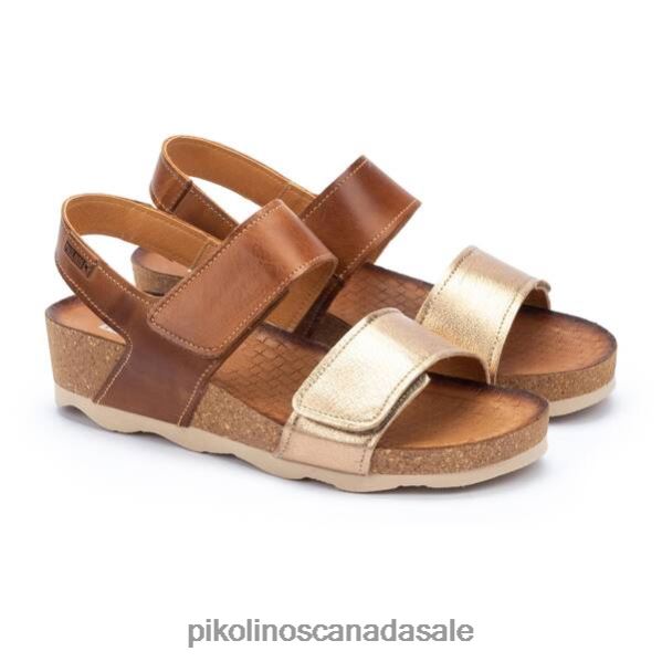 MAHON bio design sandals with hook-and-loop strap fastening Women Champagne 4604J123 Pikolinos Footwear