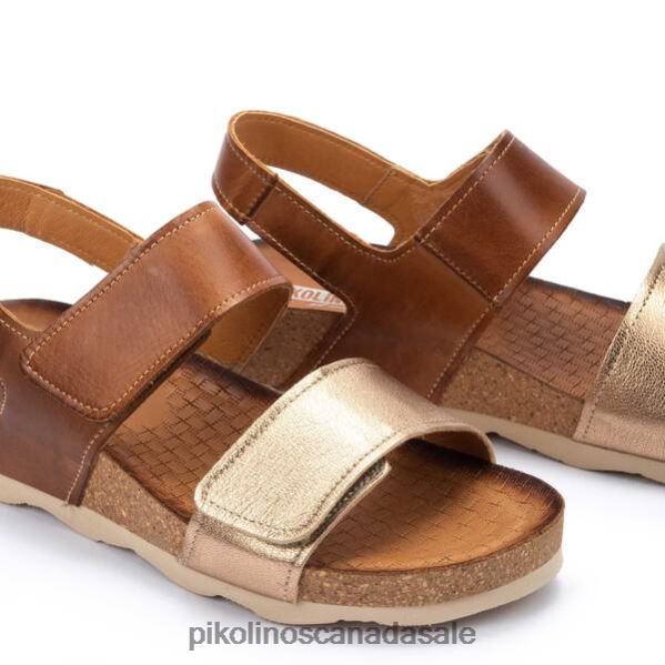 MAHON bio design sandals with hook-and-loop strap fastening Women Champagne 4604J123 Pikolinos Footwear