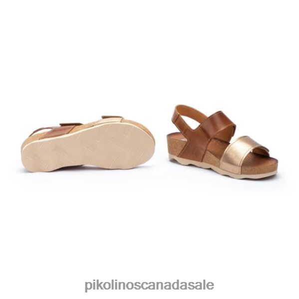 MAHON bio design sandals with hook-and-loop strap fastening Women Champagne 4604J123 Pikolinos Footwear