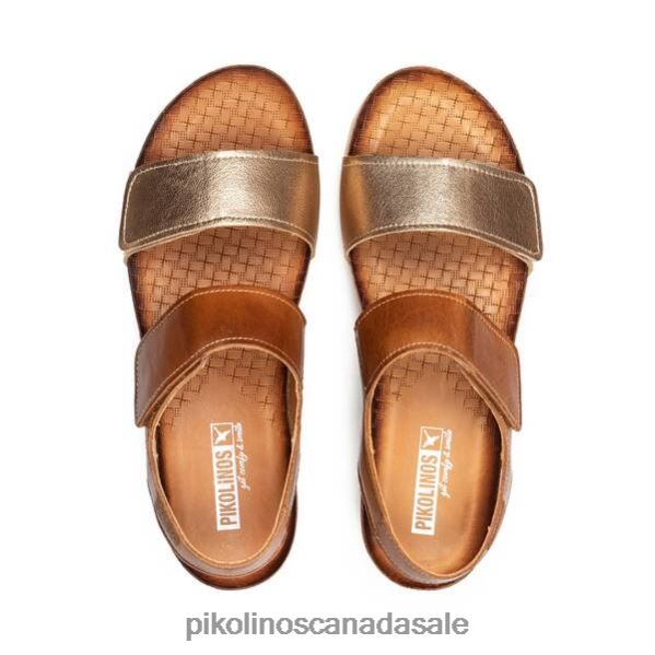 MAHON bio design sandals with hook-and-loop strap fastening Women Champagne 4604J123 Pikolinos Footwear