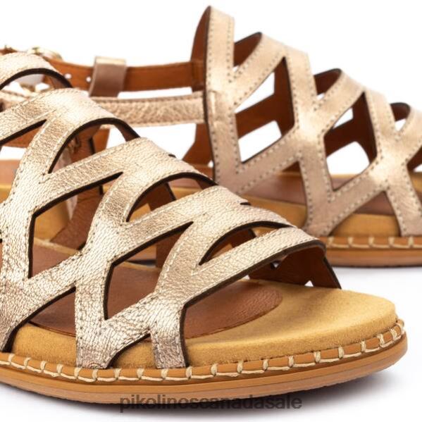 MARAZUL flat sandals with woven straps Women Champagne 4604J749 Pikolinos Footwear