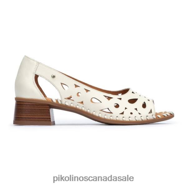 MELILLA die-cut leather sandals with wide flare heel Women Nata 4604J805 Pikolinos Footwear