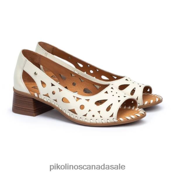 MELILLA die-cut leather sandals with wide flare heel Women Nata 4604J805 Pikolinos Footwear