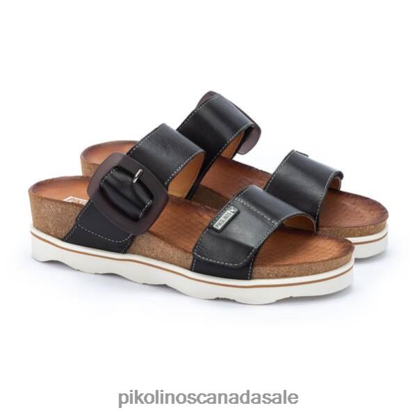 MENORCA bio design sandals with adjustable strap closure Women Black 4604J96 Pikolinos Footwear