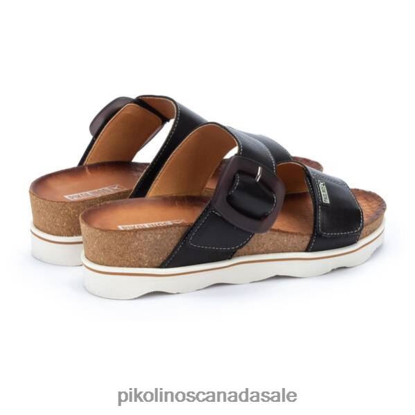 MENORCA bio design sandals with adjustable strap closure Women Black 4604J96 Pikolinos Footwear