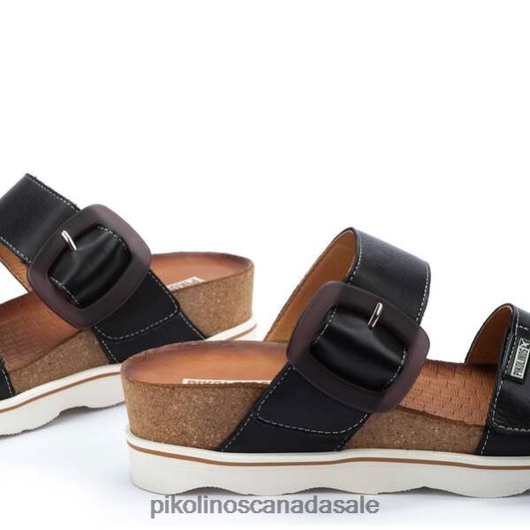 MENORCA bio design sandals with adjustable strap closure Women Black 4604J96 Pikolinos Footwear