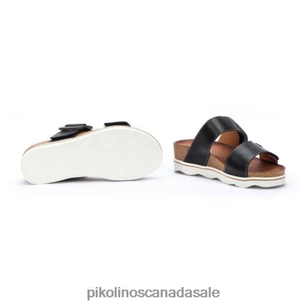 MENORCA bio design sandals with adjustable strap closure Women Black 4604J96 Pikolinos Footwear