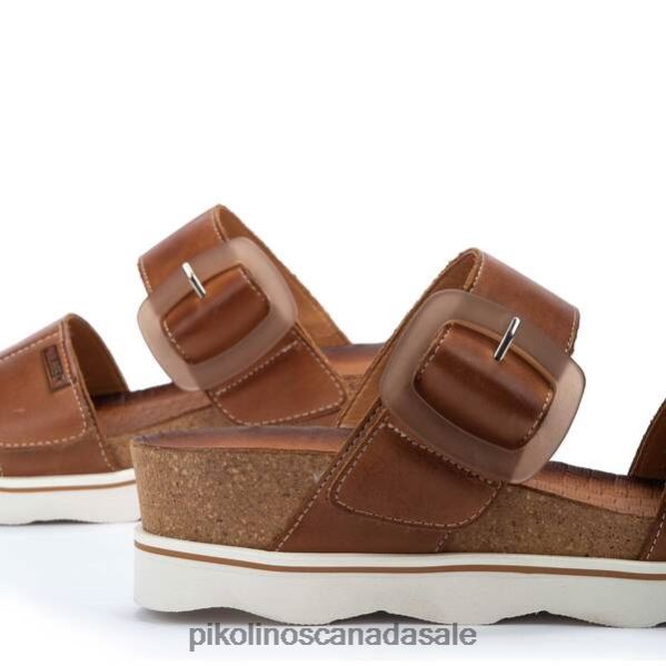 MENORCA bio design sandals with adjustable strap closure Women Brandy 4604J97 Pikolinos Footwear