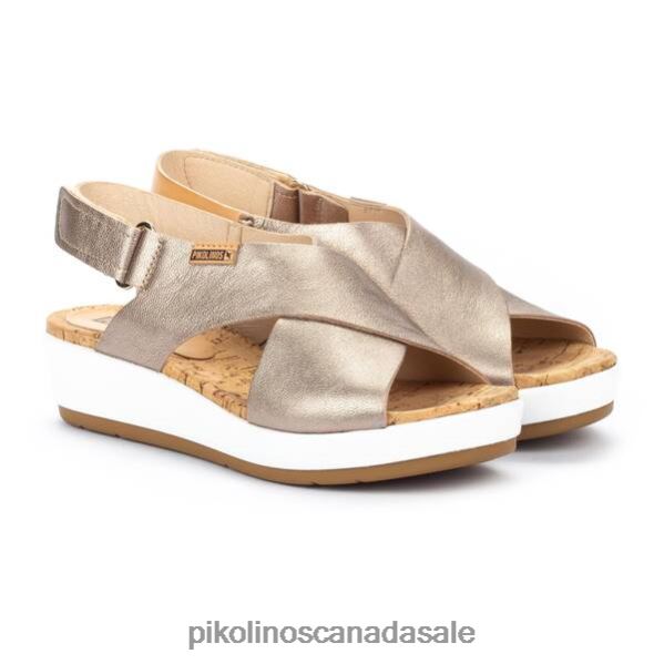 MYKONOS wedges with velcro strap on the heel Women Stone 4604J756 Pikolinos Footwear