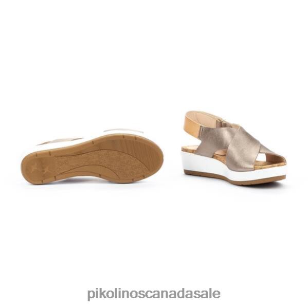 MYKONOS wedges with velcro strap on the heel Women Stone 4604J756 Pikolinos Footwear