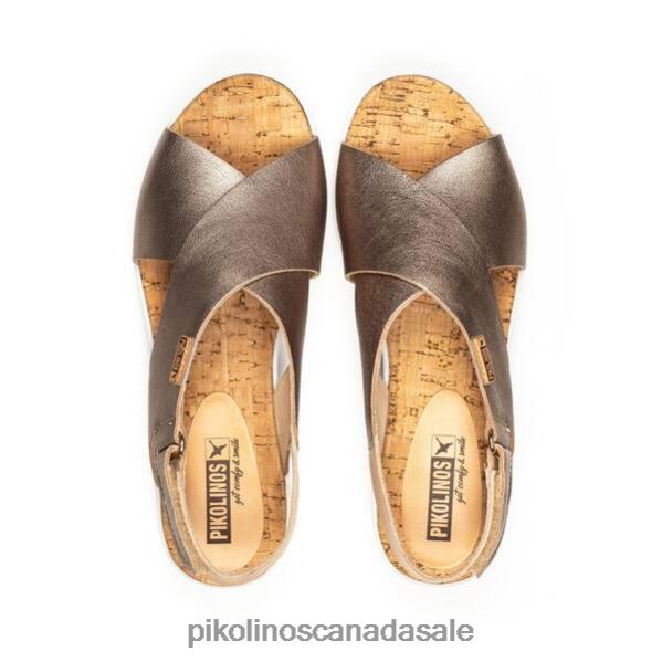 MYKONOS wedges with velcro strap on the heel Women Stone 4604J756 Pikolinos Footwear