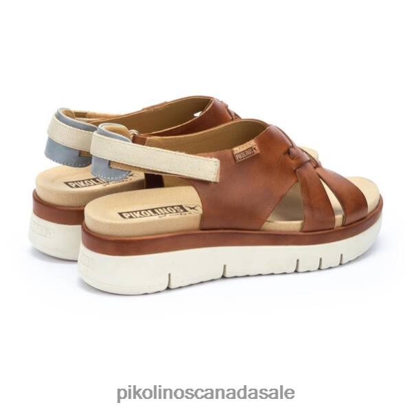 PALMA leather sandals with braided straps Women Brandy 4604J83 Pikolinos Footwear