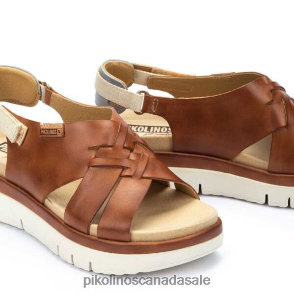 PALMA leather sandals with braided straps Women Brandy 4604J83 Pikolinos Footwear