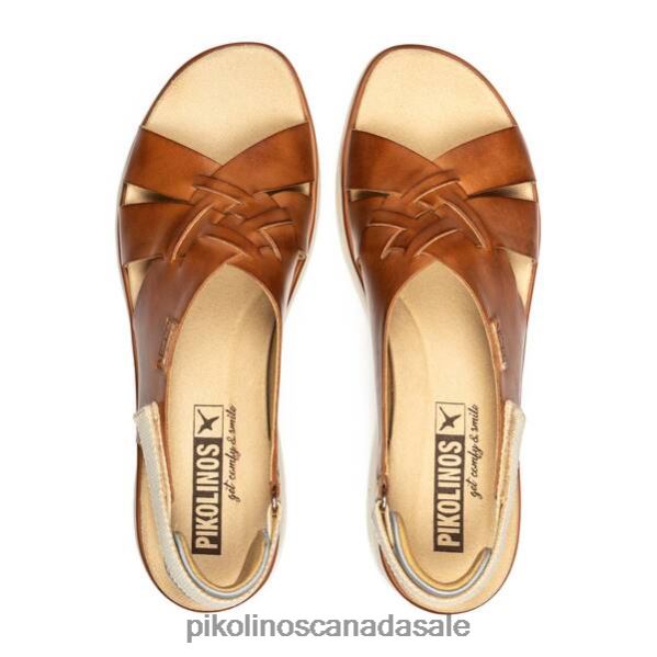 PALMA leather sandals with braided straps Women Brandy 4604J83 Pikolinos Footwear