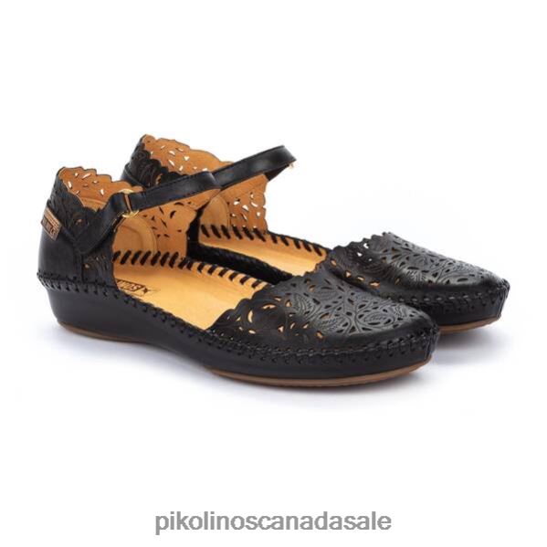 P. VALLARTA ballet pump with ankle fastening Women Black 4604J18 Pikolinos Footwear