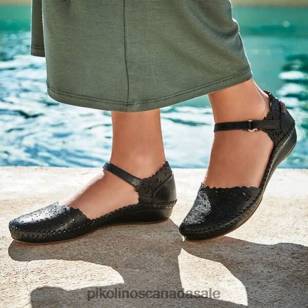 P. VALLARTA ballet pump with ankle fastening Women Black 4604J18 Pikolinos Footwear