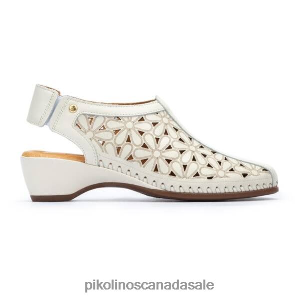 ROMANA open-back leather sandals with floral design Women Nata 4604J245 Pikolinos Footwear