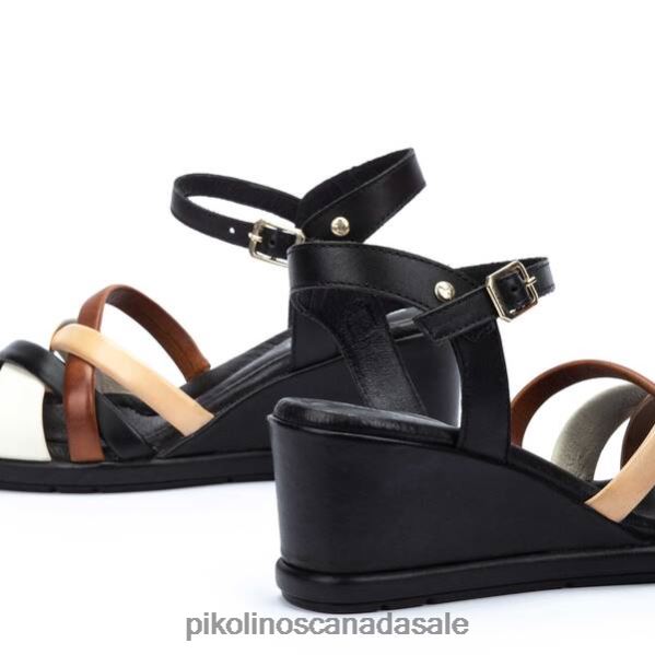 TEULADA sandals with wedge and multicolor straps Women Nata-Black 4604J95 Pikolinos Footwear