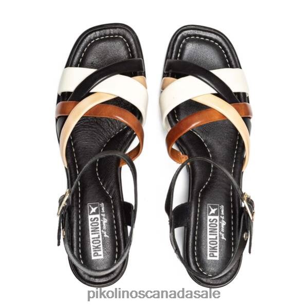 TEULADA sandals with wedge and multicolor straps Women Nata-Black 4604J95 Pikolinos Footwear