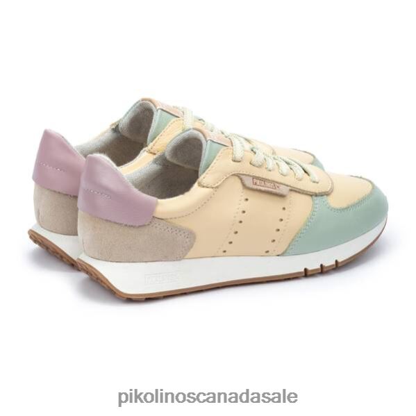 BARCELONA leather sneakers in pastel shades Women Mint 4604J226 Pikolinos Footwear