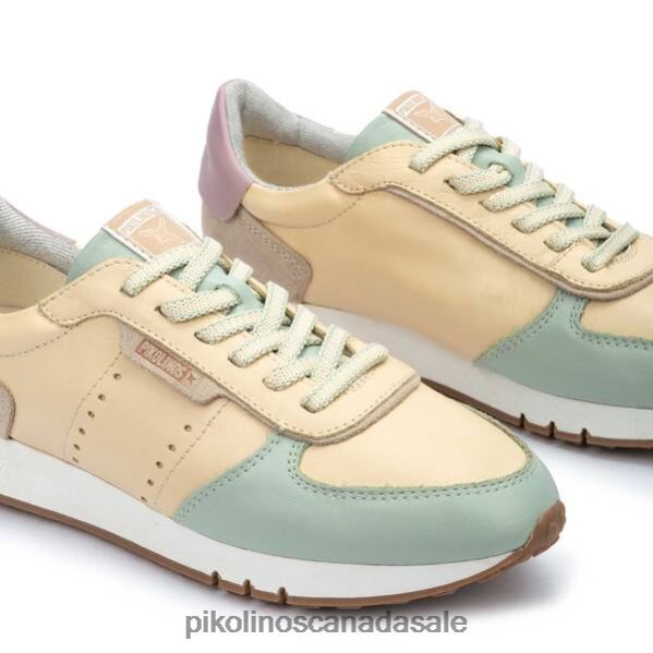 BARCELONA leather sneakers in pastel shades Women Mint 4604J226 Pikolinos Footwear