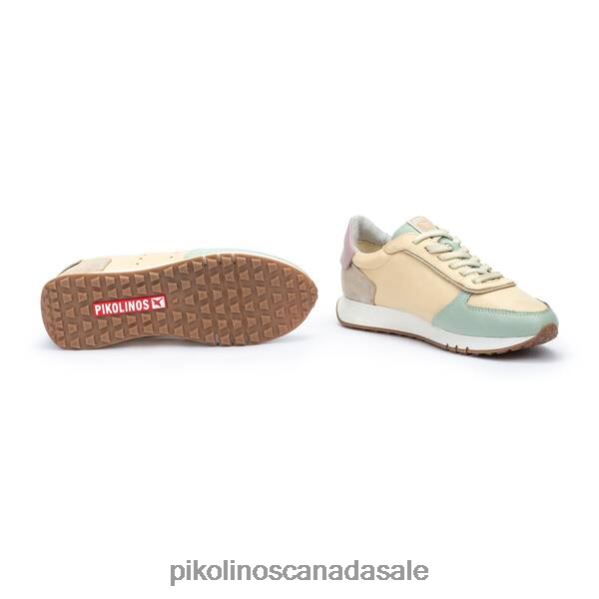 BARCELONA leather sneakers in pastel shades Women Mint 4604J226 Pikolinos Footwear