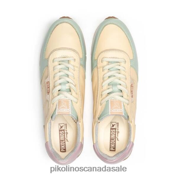BARCELONA leather sneakers in pastel shades Women Mint 4604J226 Pikolinos Footwear
