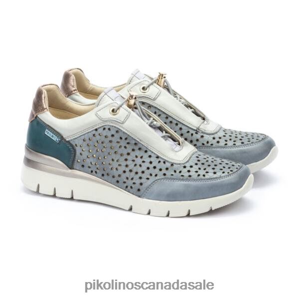 CANTABRIA leather sneakers with perforated leather Women Denim 4604J182 Pikolinos Footwear