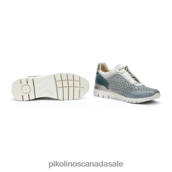 CANTABRIA leather sneakers with perforated leather Women Denim 4604J182 Pikolinos Footwear