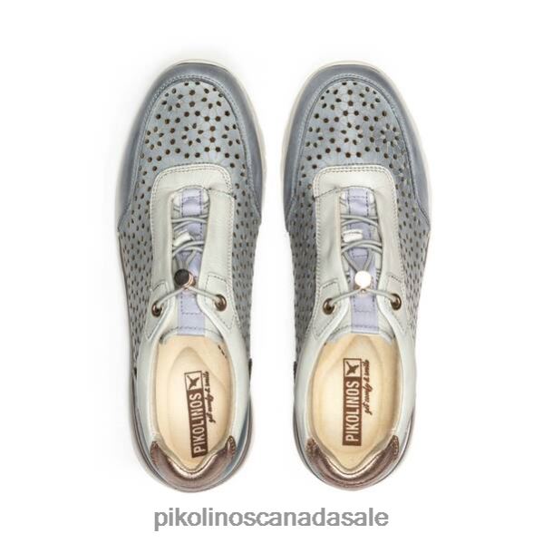CANTABRIA leather sneakers with perforated leather Women Denim 4604J182 Pikolinos Footwear